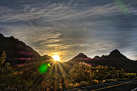 Rising sun in Tucson